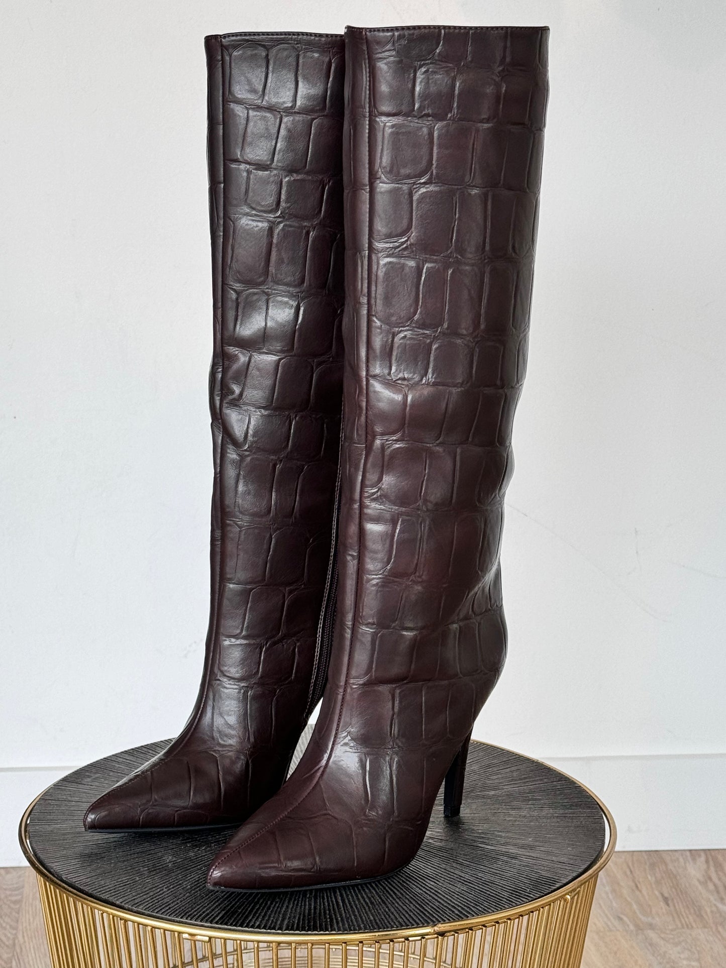Boots Colette croco choco