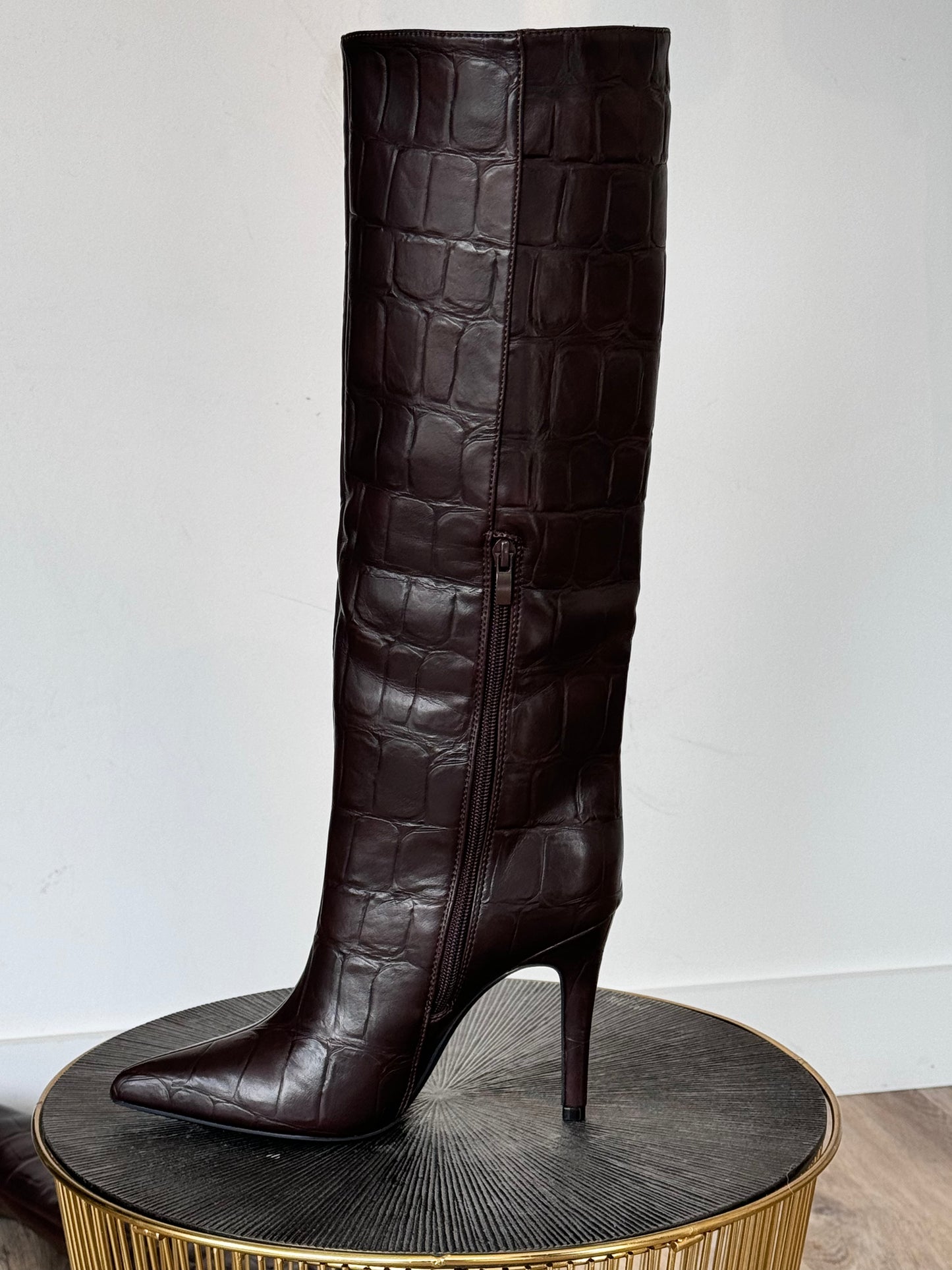 Boots Colette croco choco