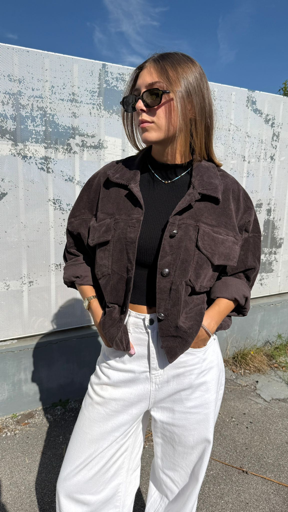 Jacket corduroy brown