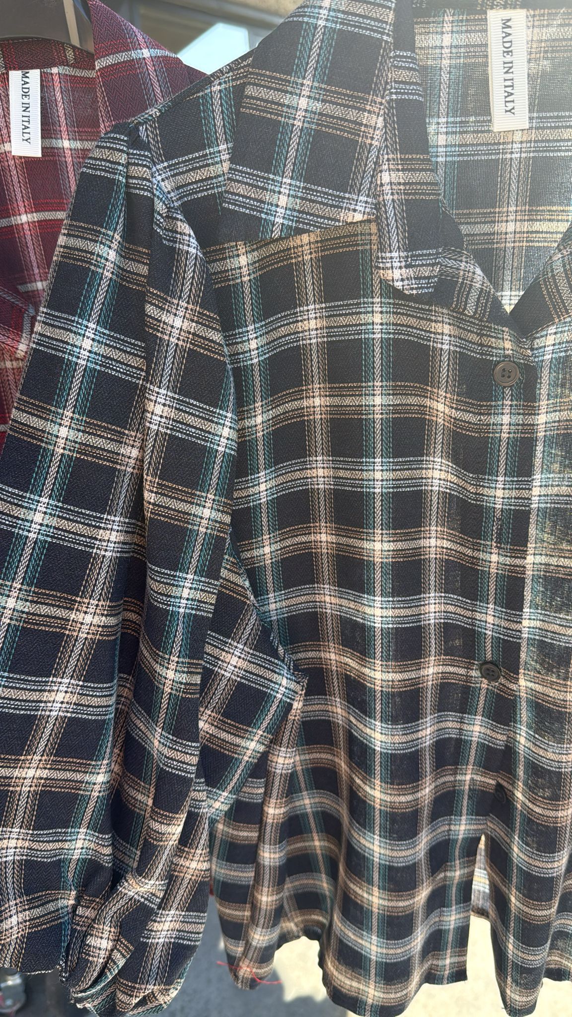 Blouse Linden tartan blue