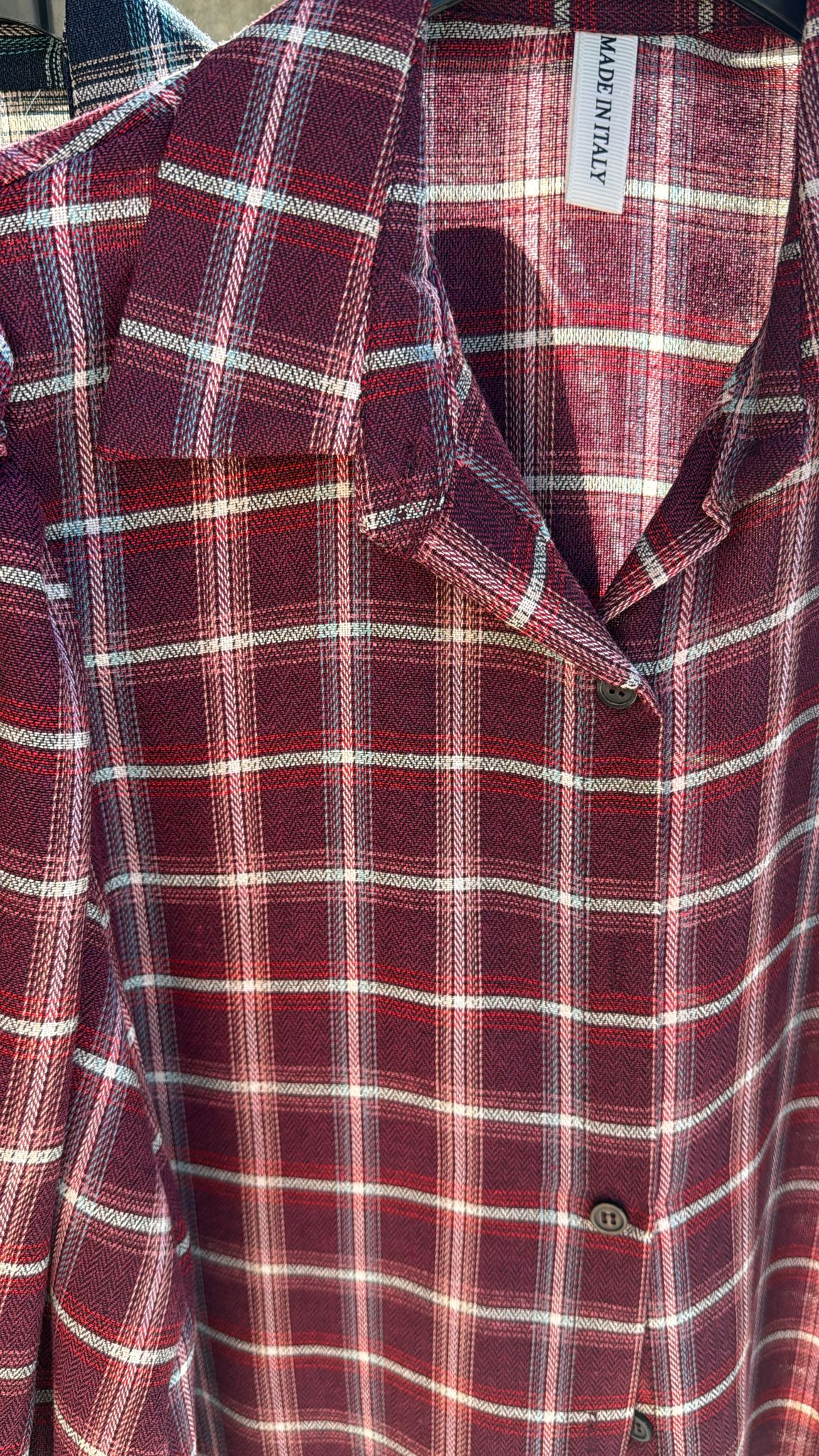 Blouse Linden tartan berry
