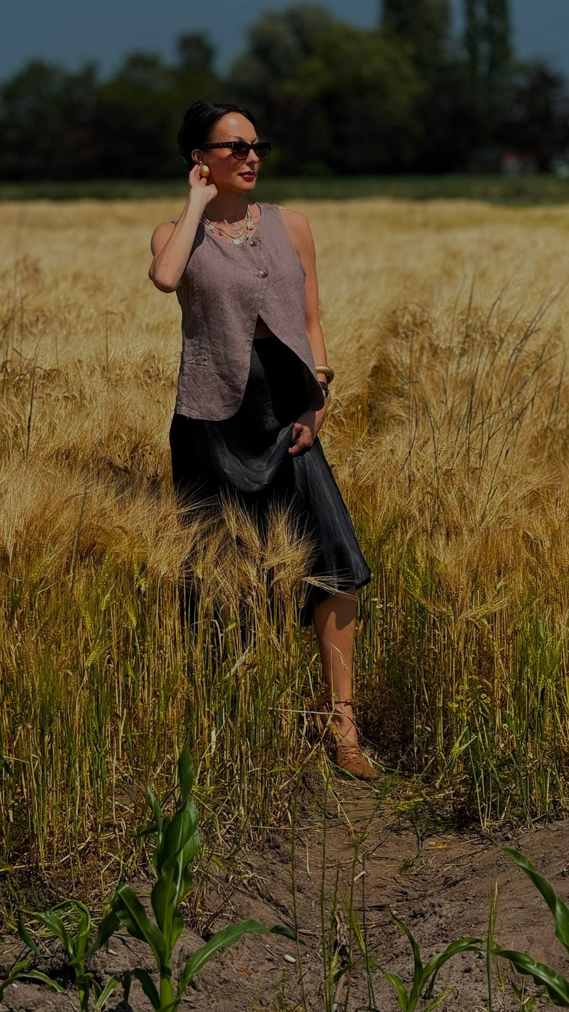 Top Diane taupe