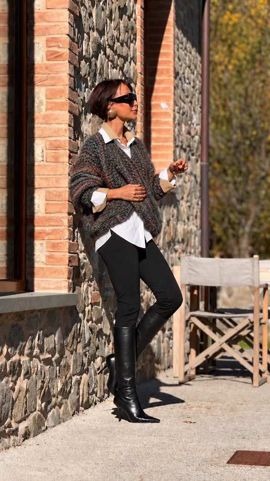 Pull Deborah mixed taupe