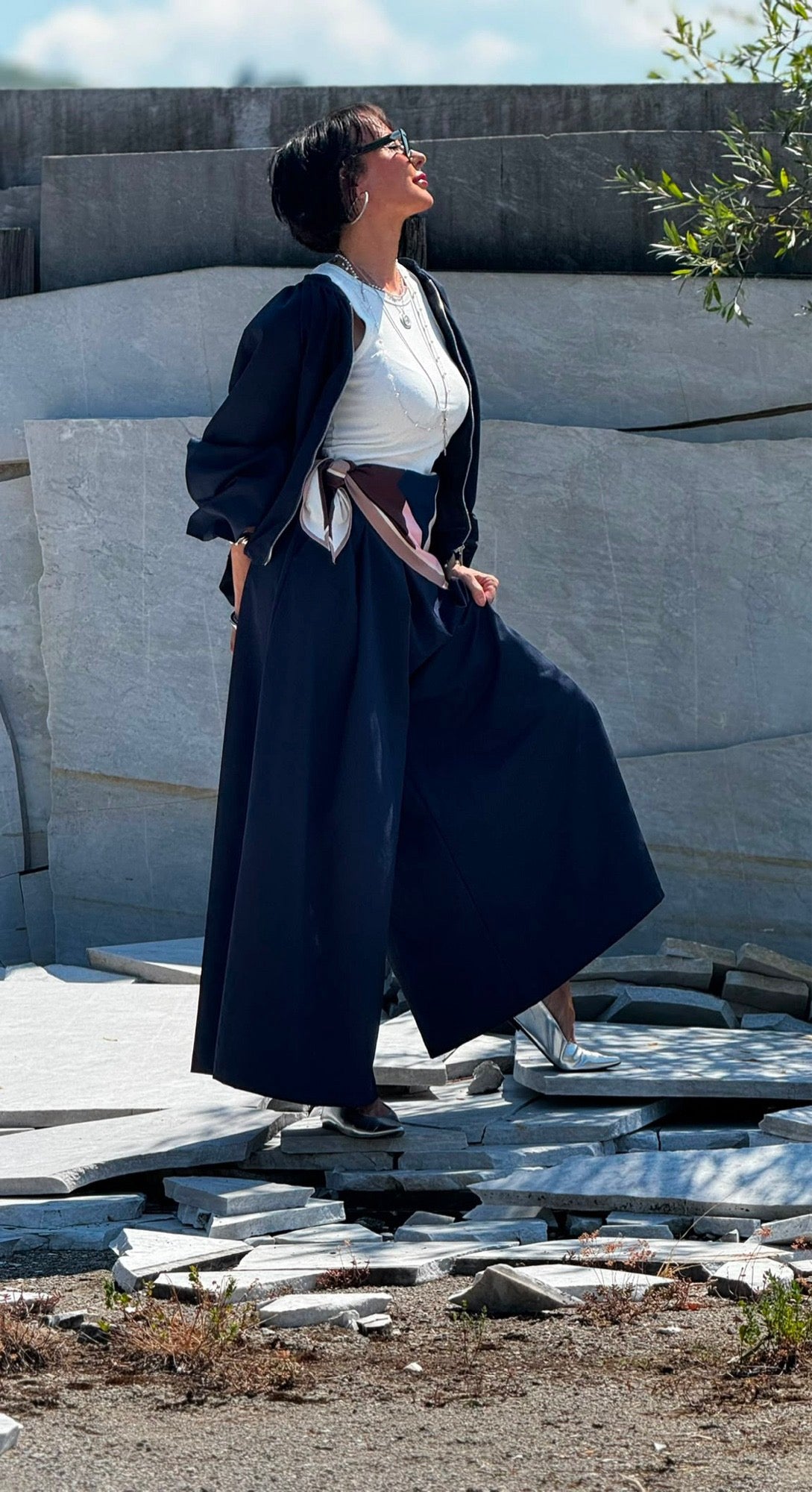 Jacket Lucca incl scarf navy