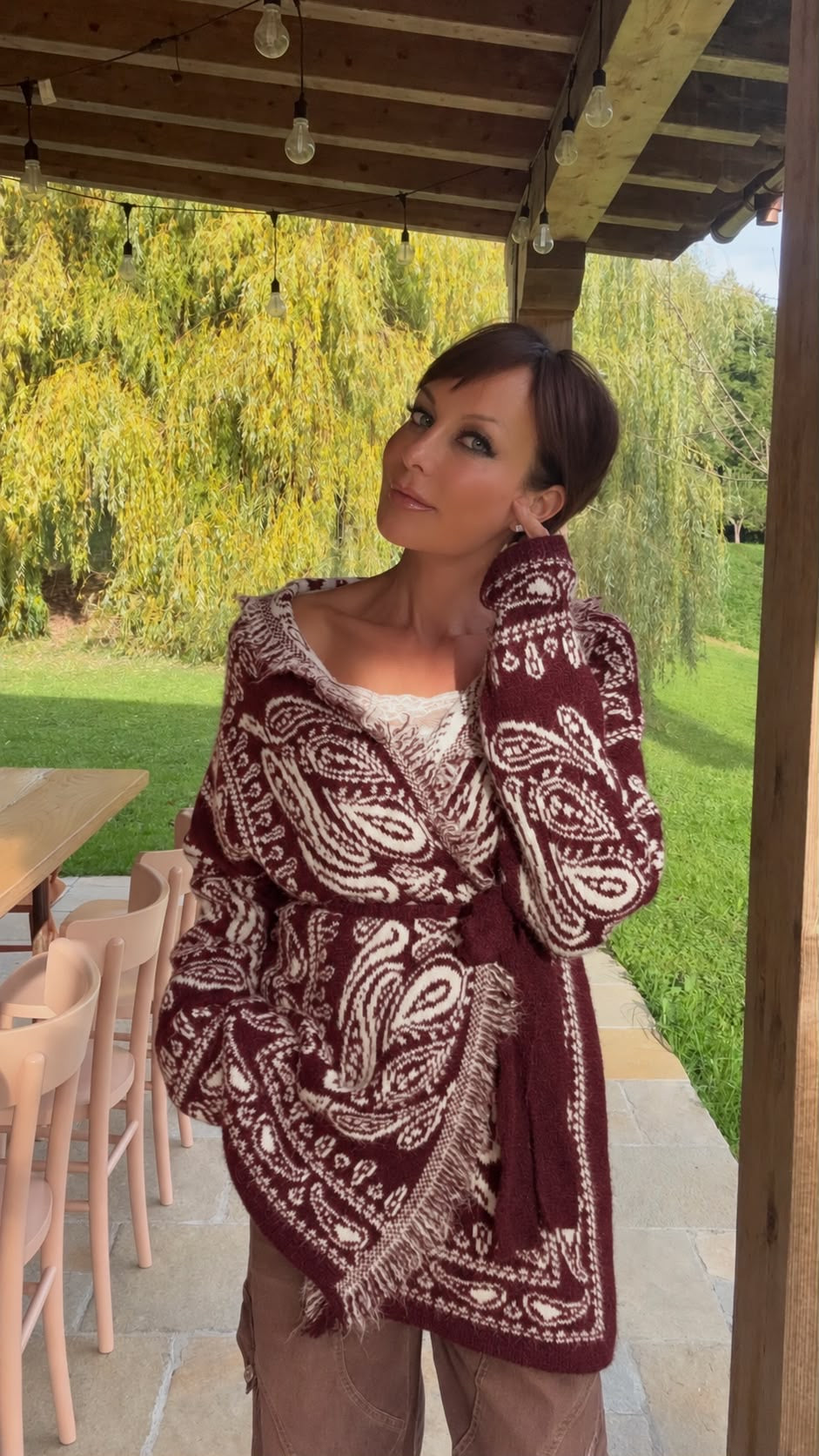 Cardigan Barbs K burgundy