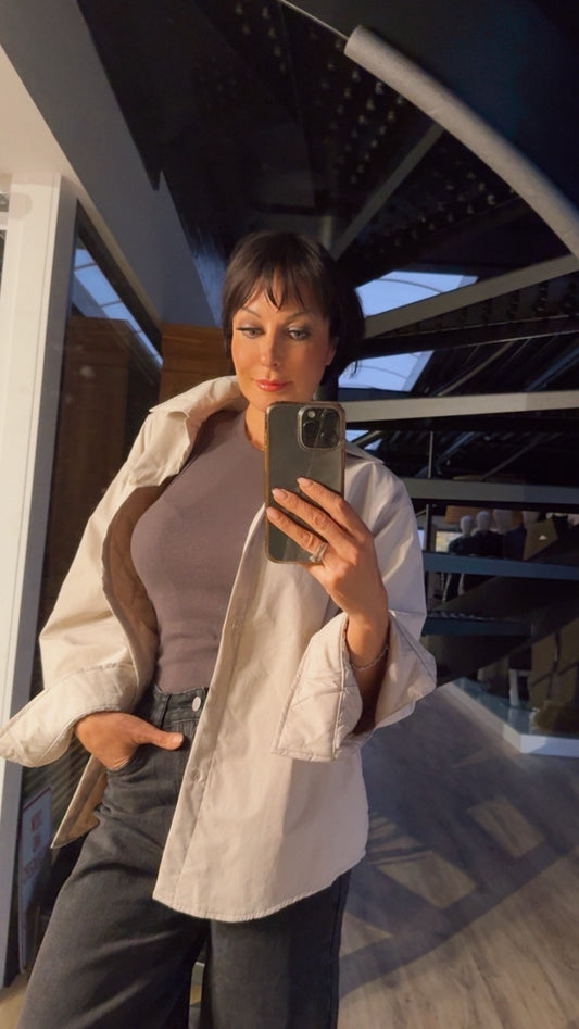 Blouse Matelasse Celia grege