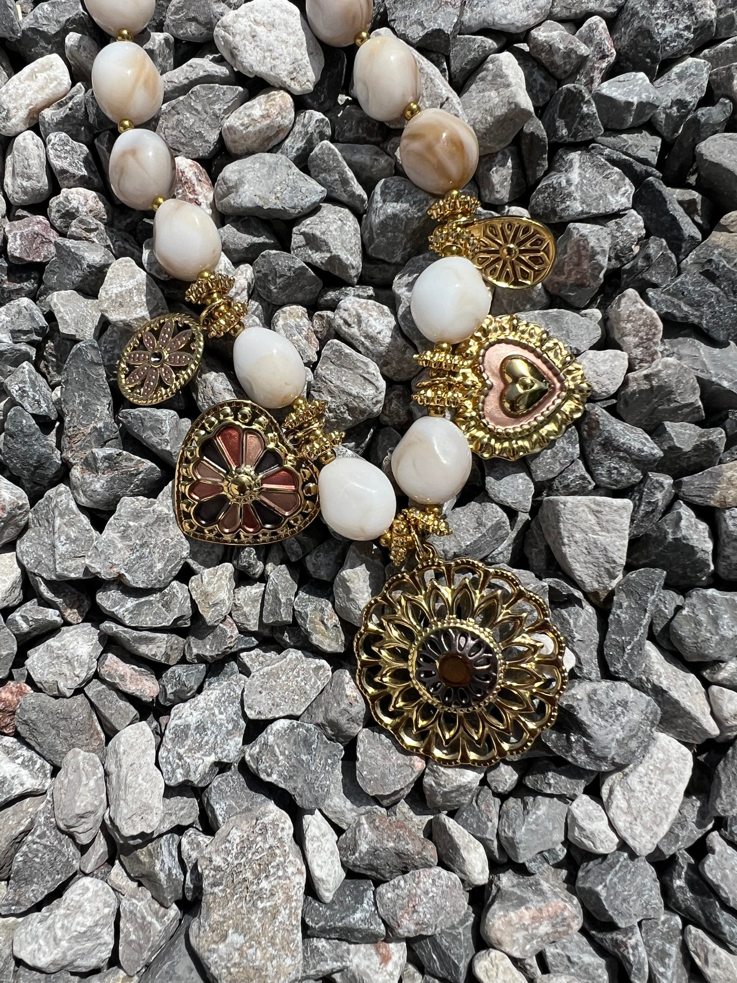 Chain Flowered charms