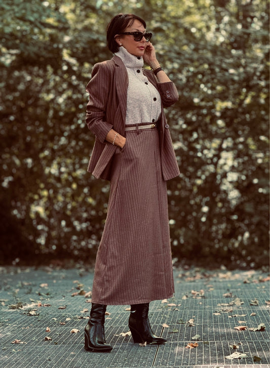 Skirt Liv striped hazel
