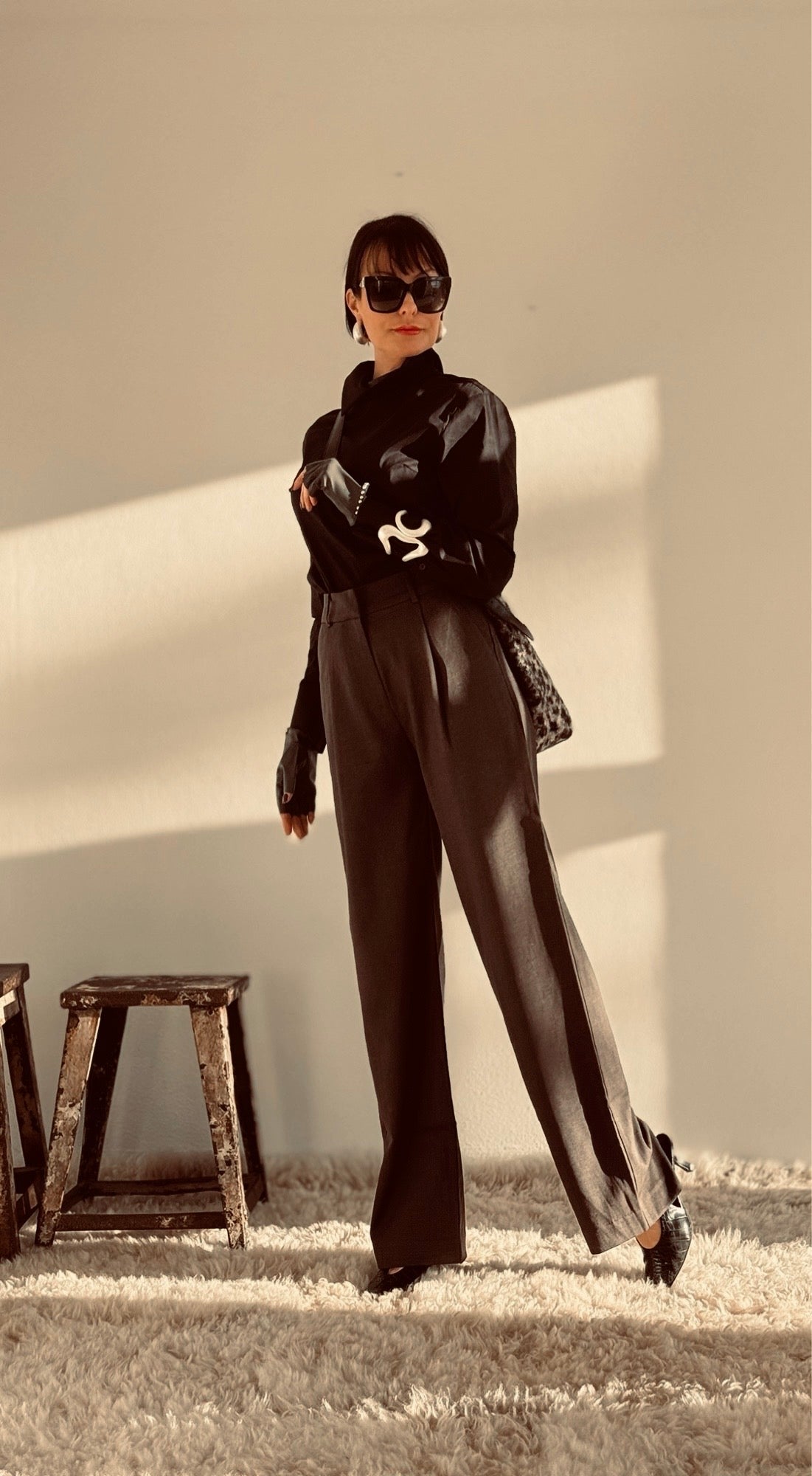 bouton de chemisier noir