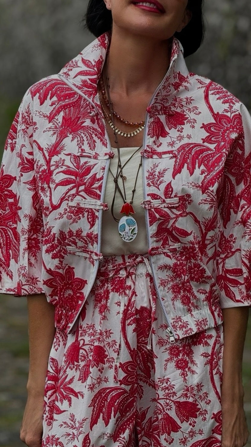 Jacket Ruby printed
