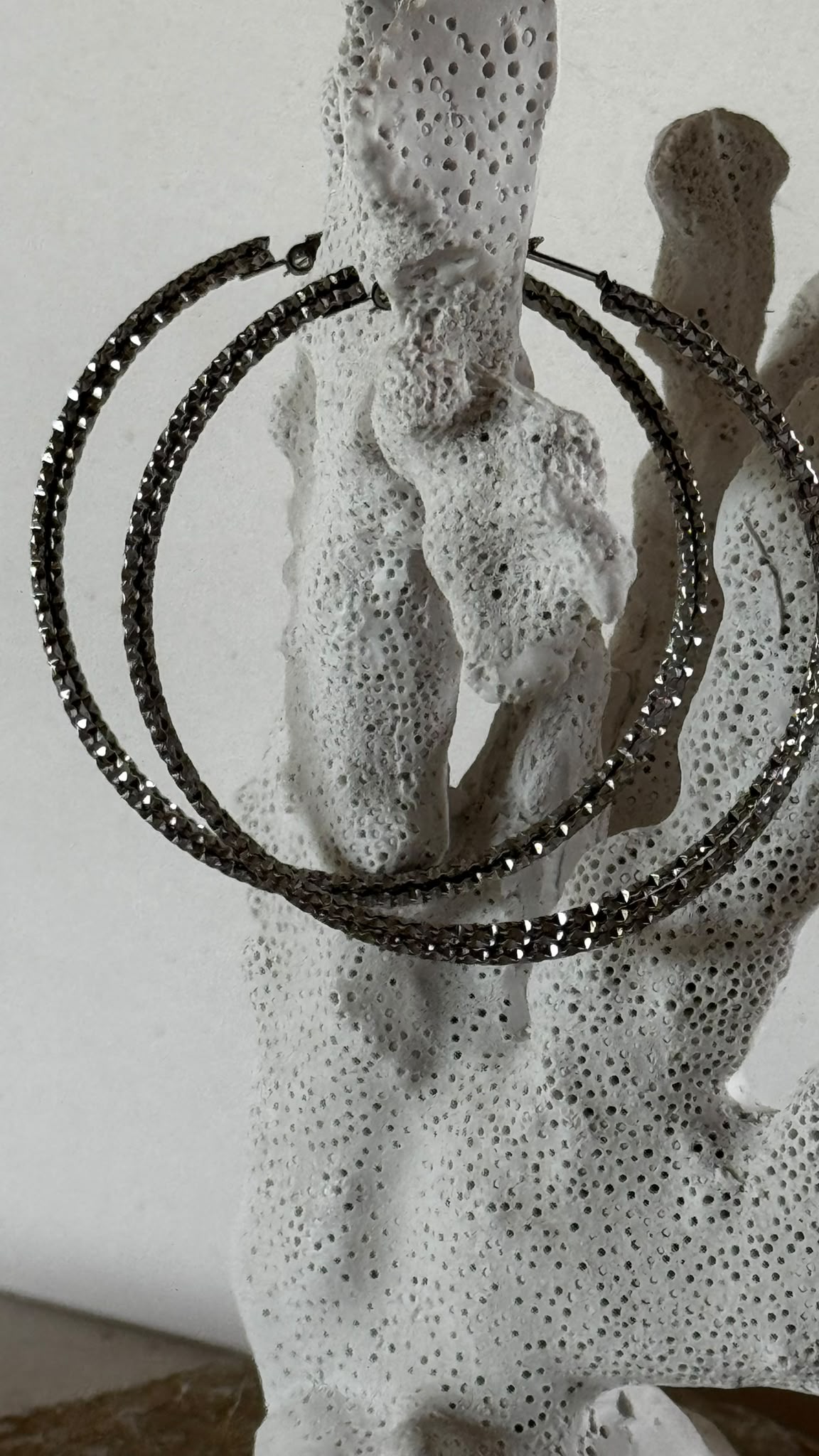 Silver hoop earrings