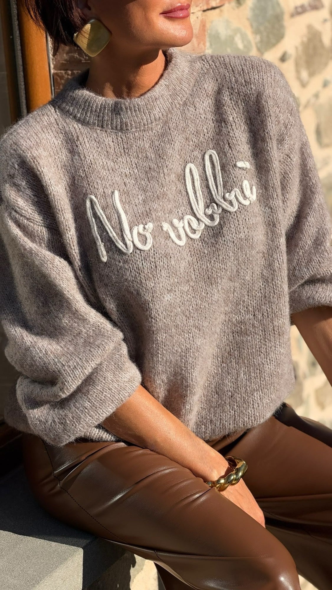 Pull no vabbé taupe