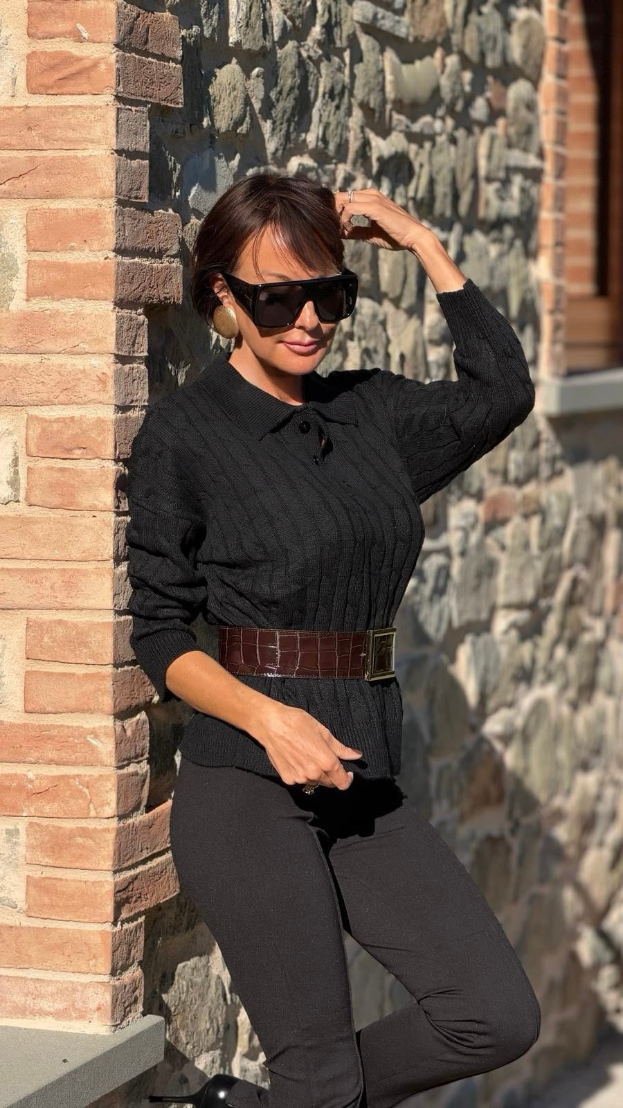 Pull Daimy black polo