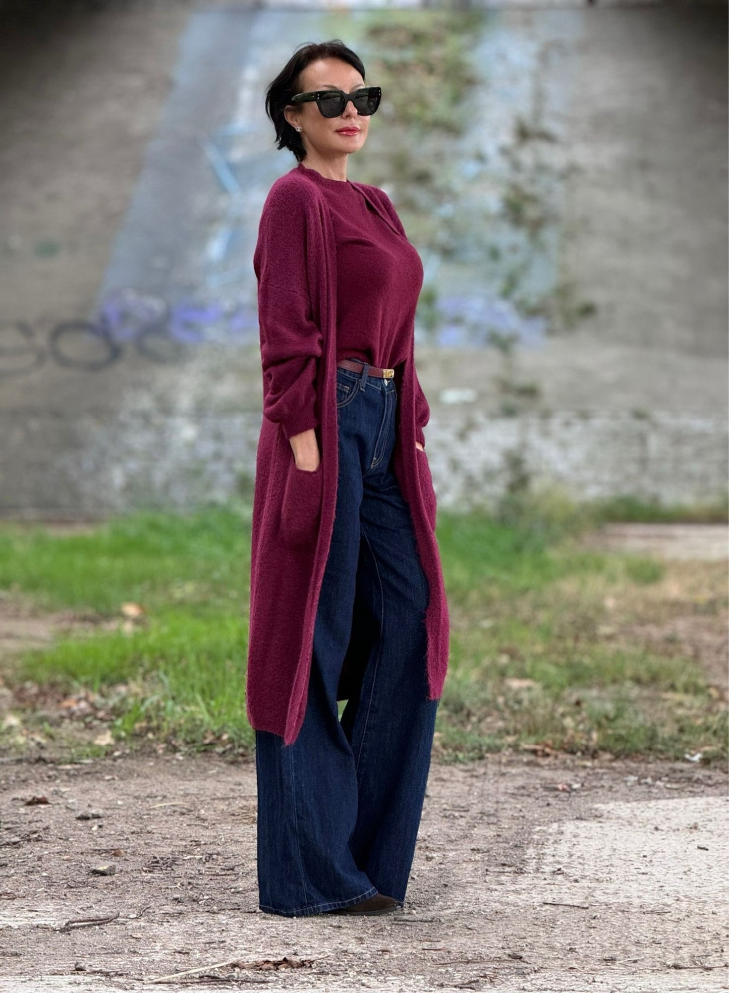 Pull Camille bordeaux