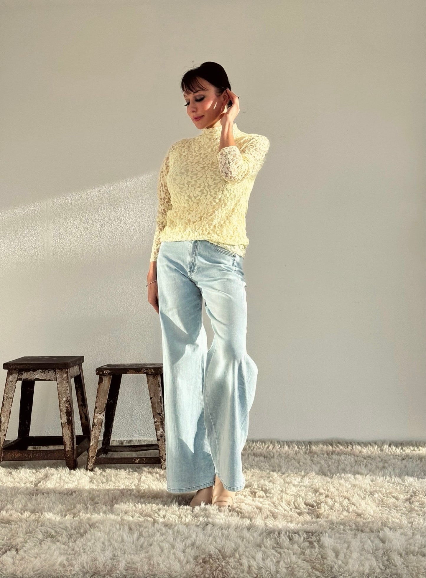 Top sunny lace collar