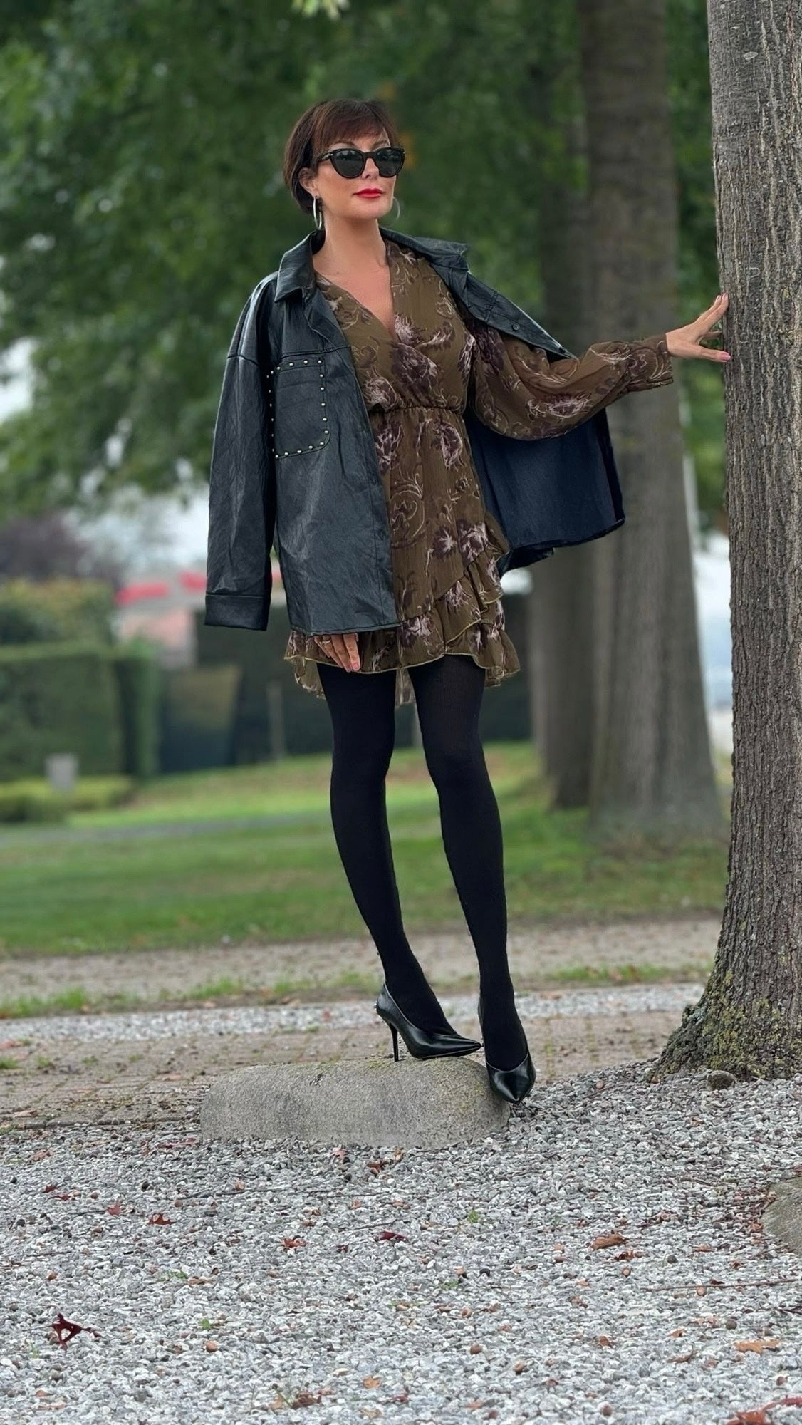 Veste Allegra cloutée noire