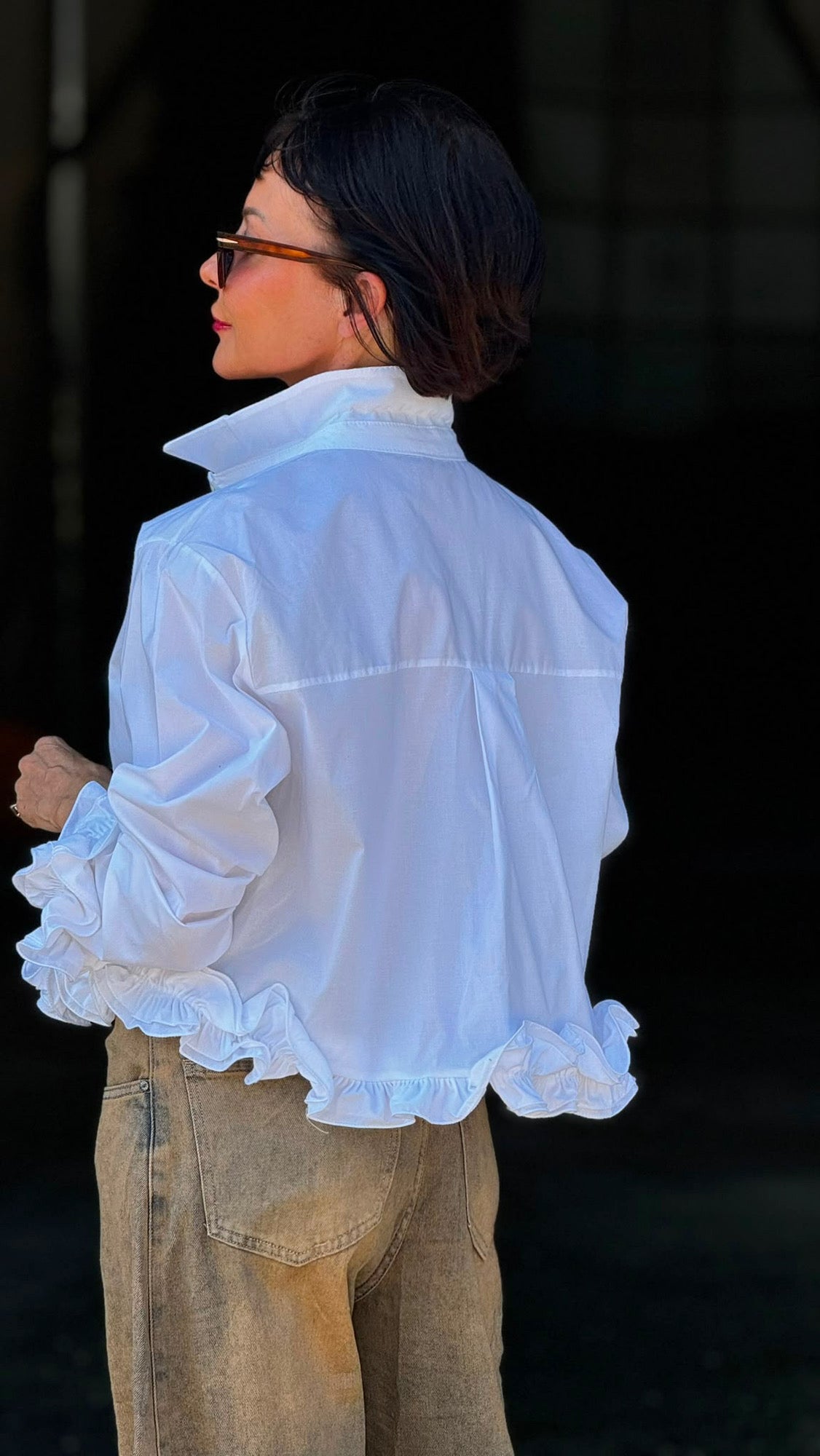 Blouse Lucca frulle white
