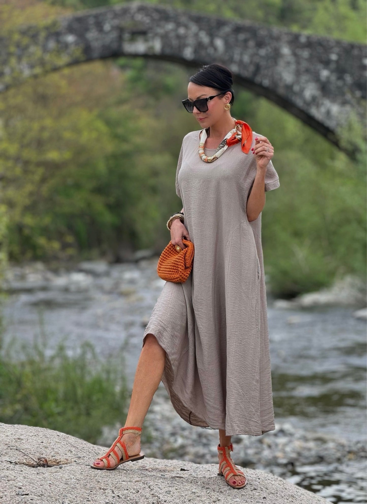 Dress Virginia taupe