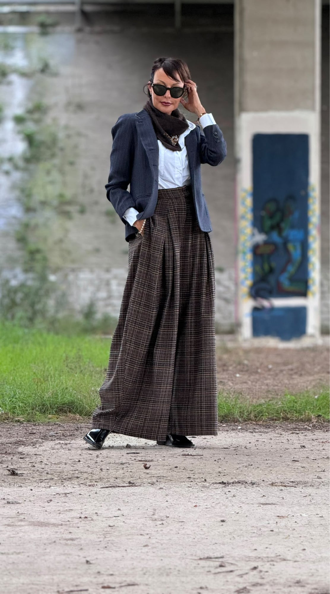 Pants Isola tartan camel