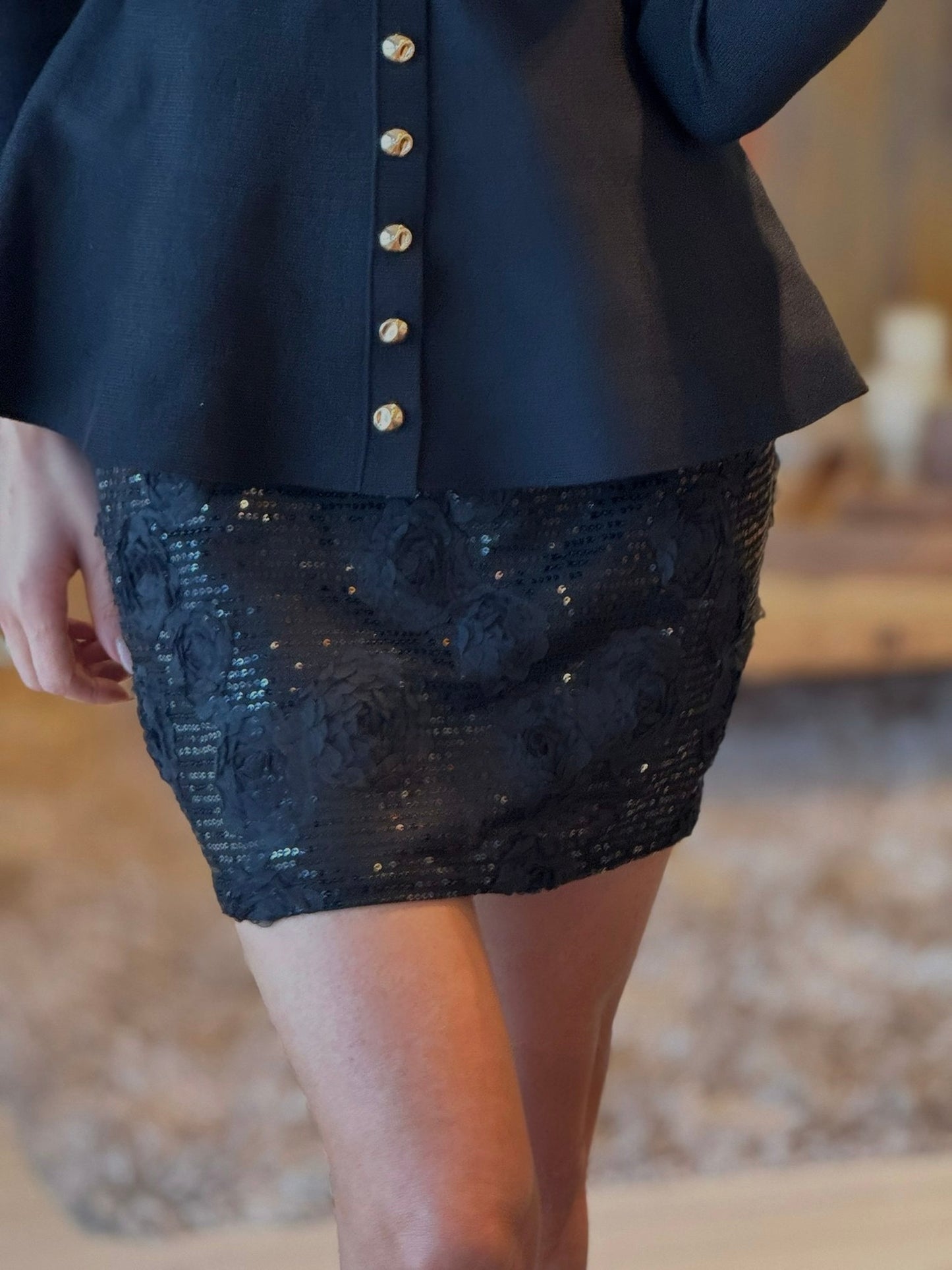 Skirt short Frances black