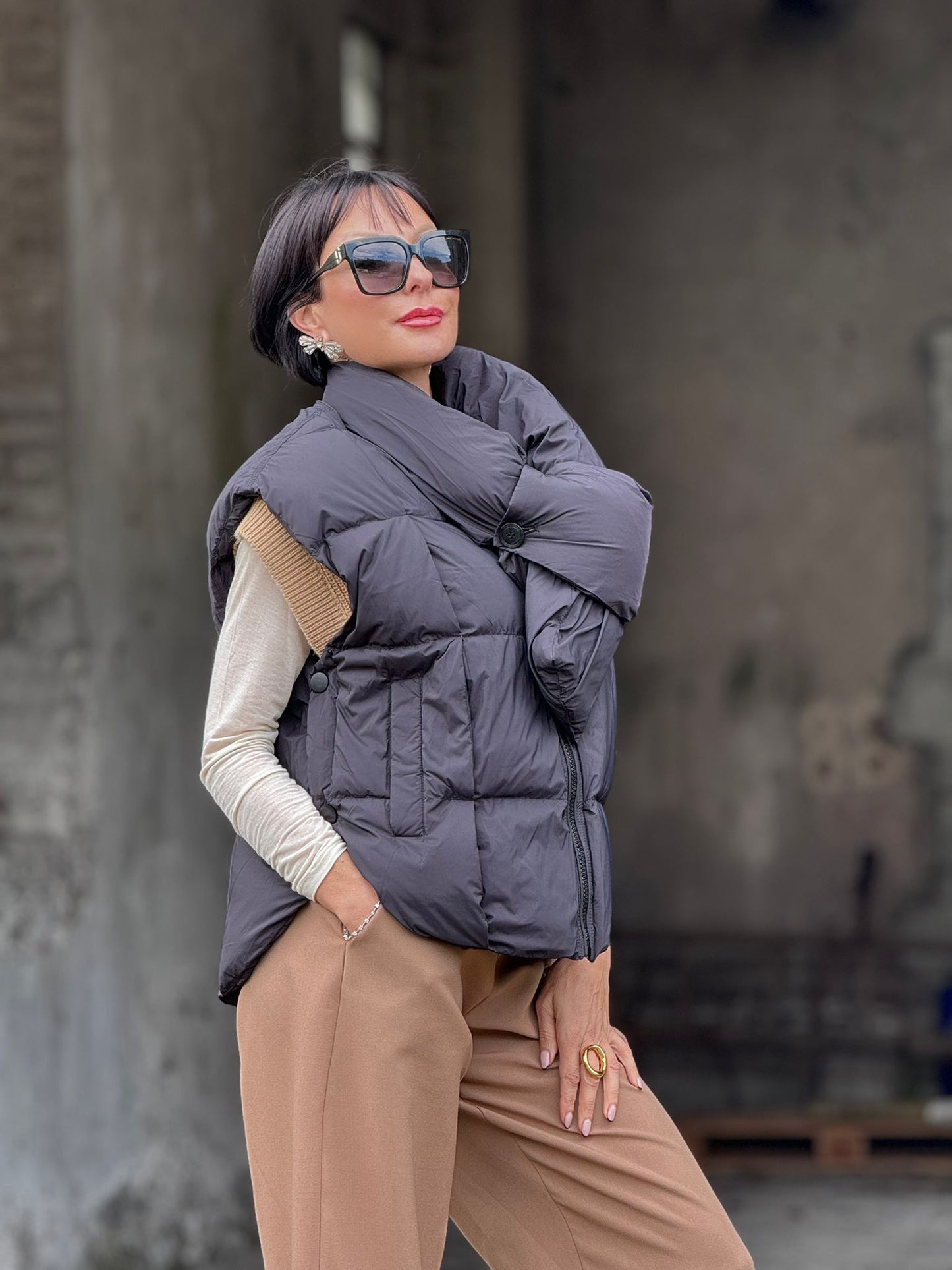 Puffer + scarf Rachel