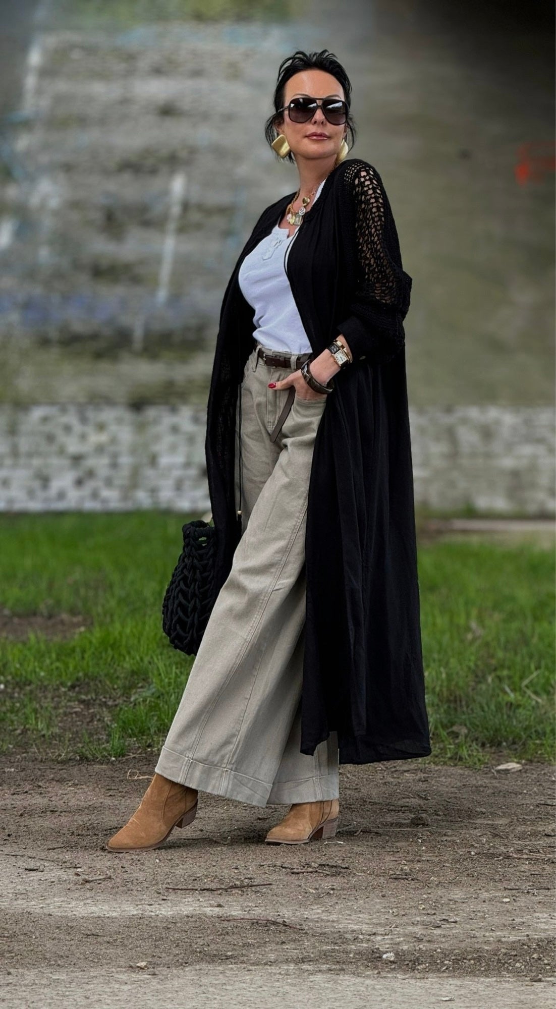 robe/veste en crochet de lin