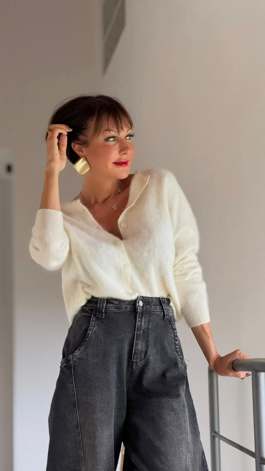 Pull cardigan Chloe cream