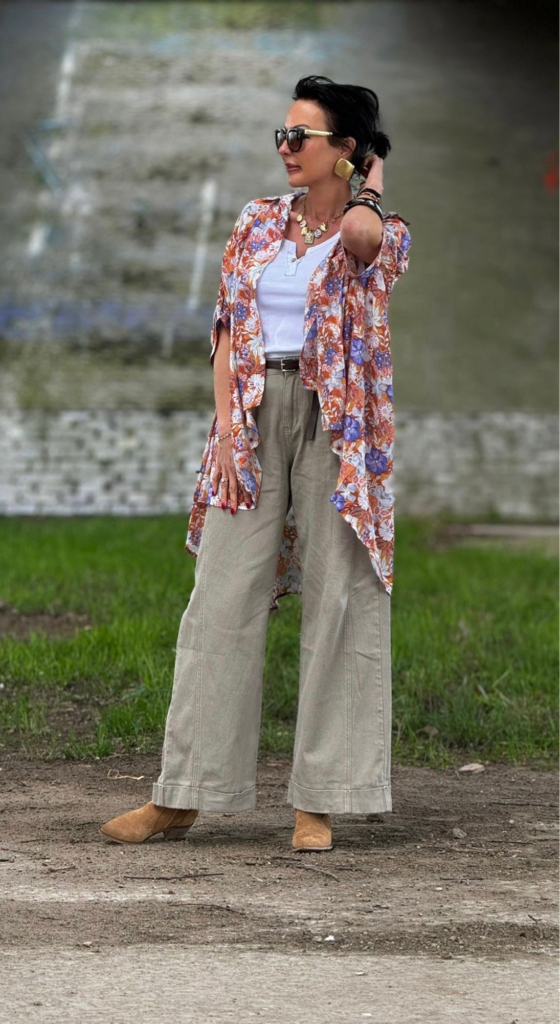Jean Savannah + ceinture taupe