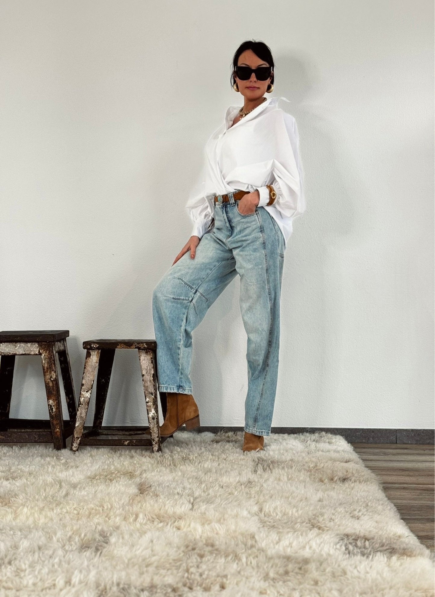 Blouse Lola cruz white