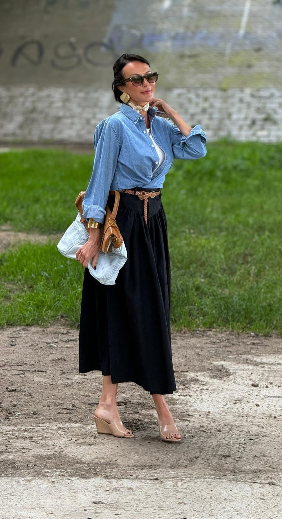 Marie cotton skirt + belt