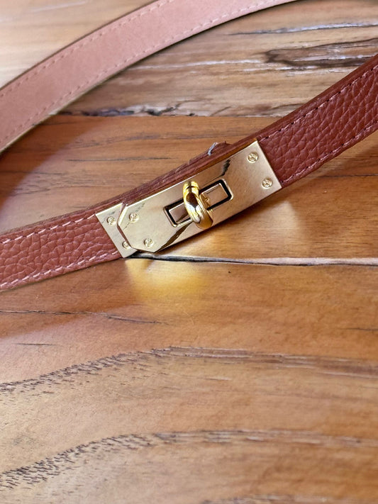 Belt brown leather