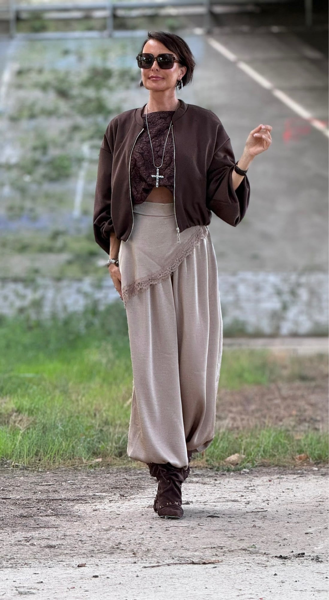 Jacket Donna bomber choco