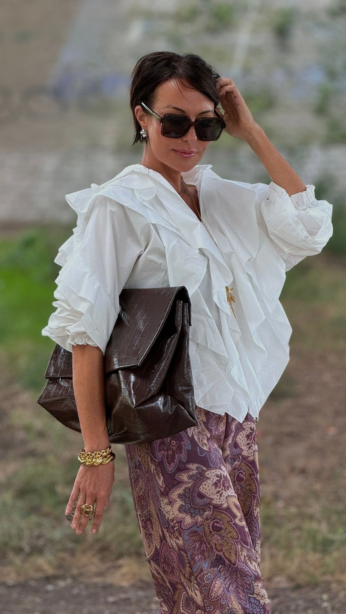 Blouse Leona frule white