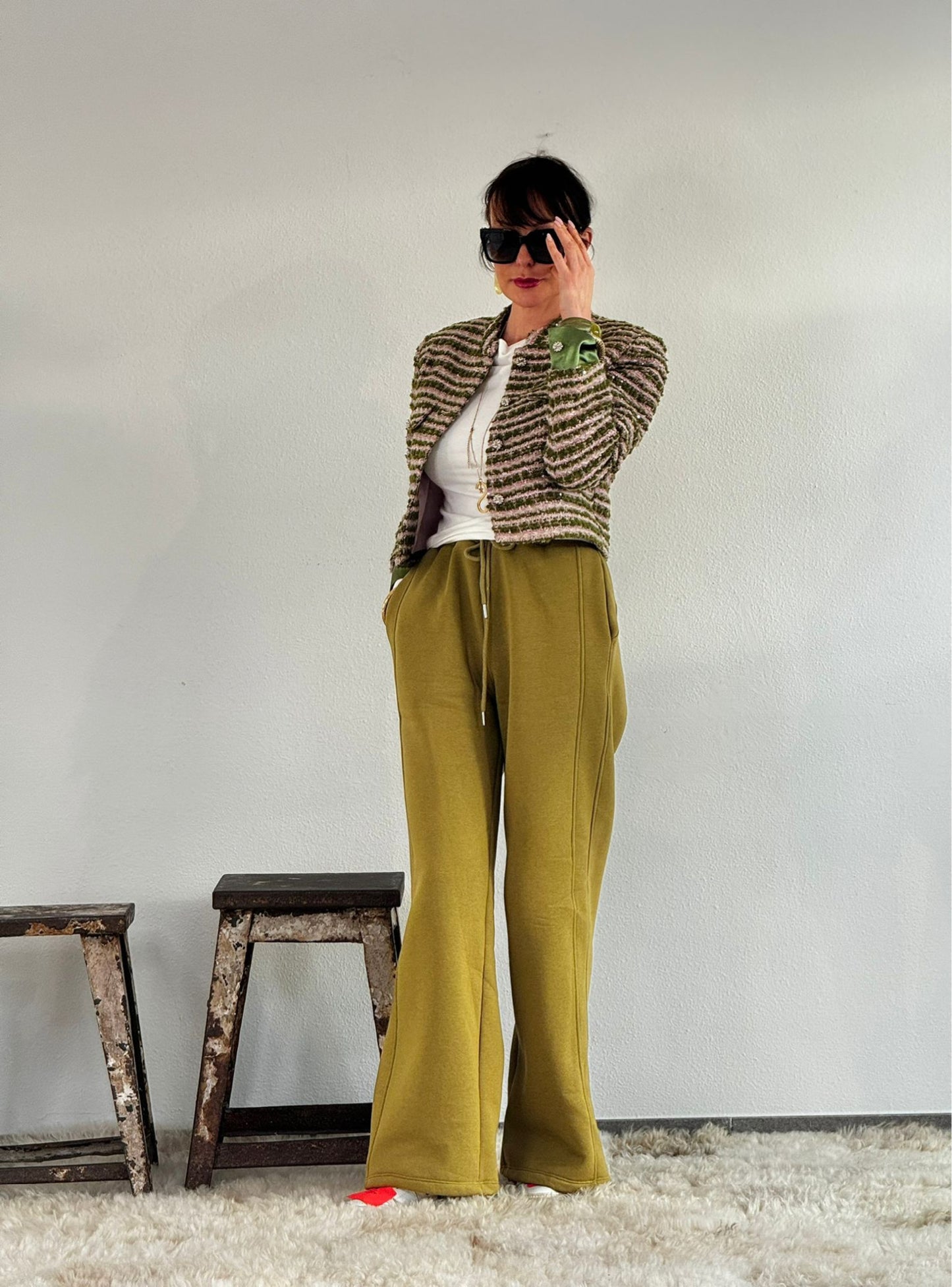 Veste Winona verte imprimée