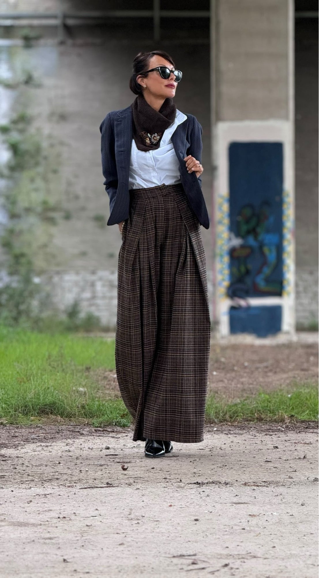 Pants Isola tartan camel