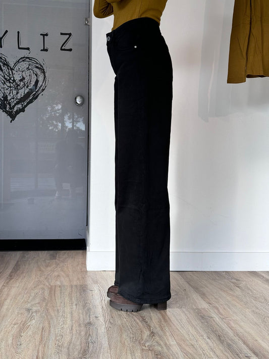 Pants jeans straight black