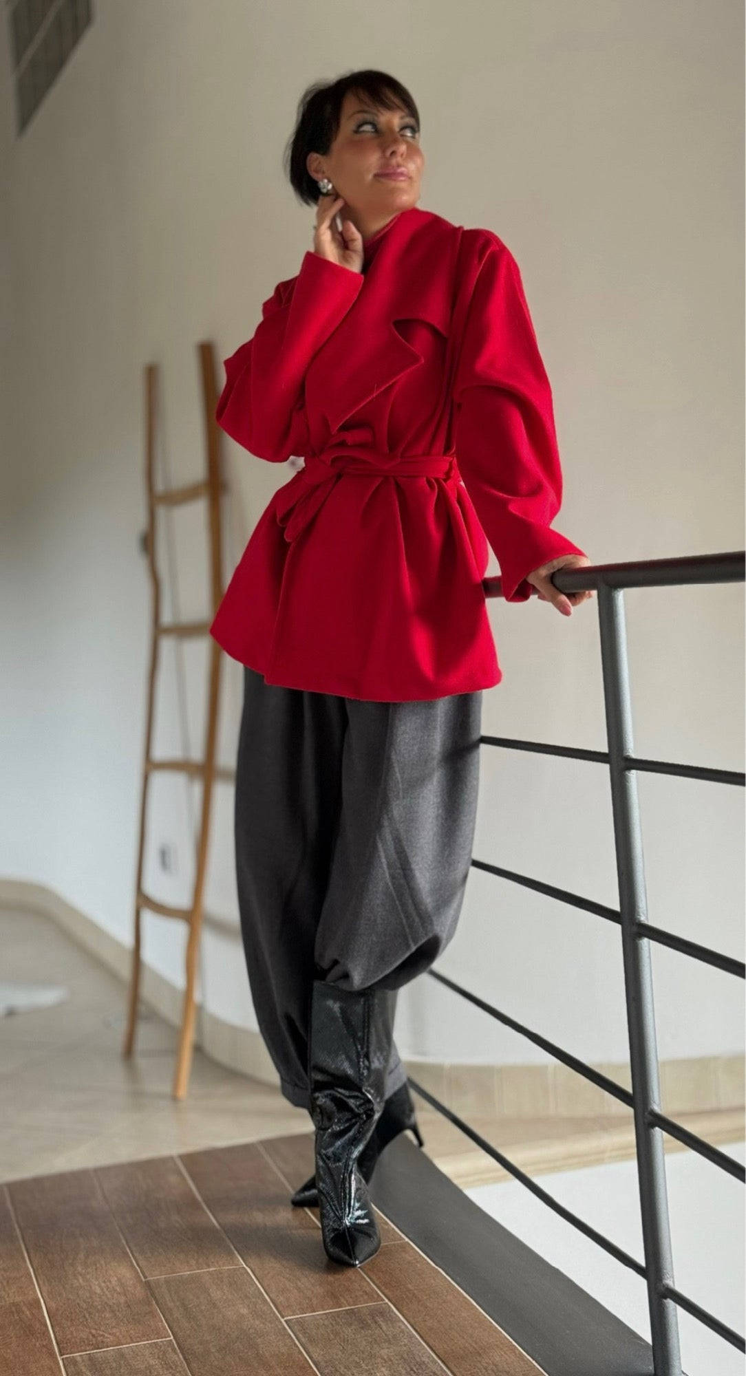 Coat Zita mid red