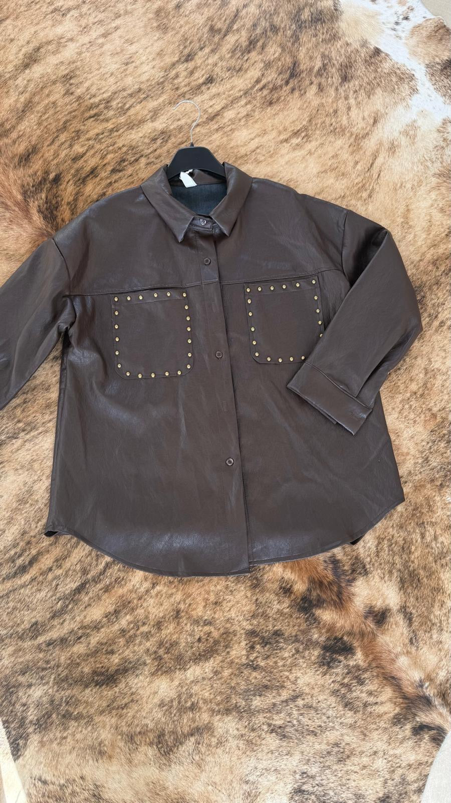 Jacket Allegra studs choco