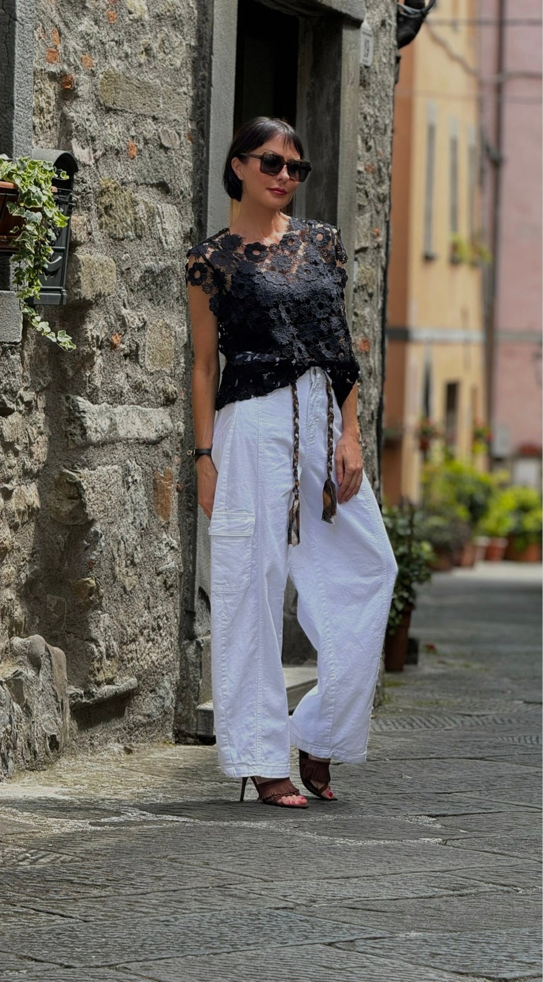 Blouse crochet black