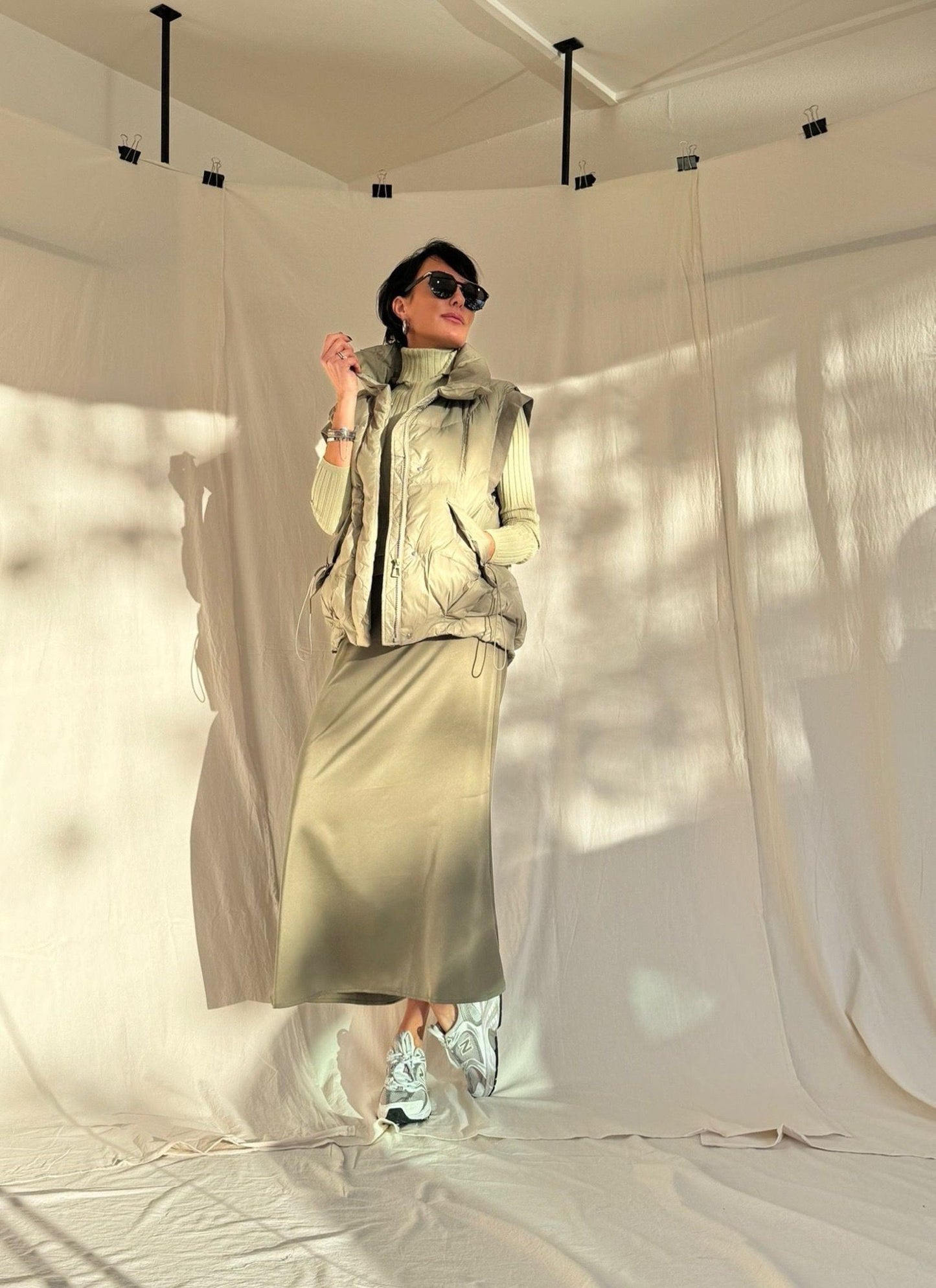 Skirt mid silk clay