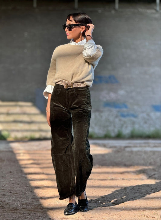 Pants Raven corduroy green