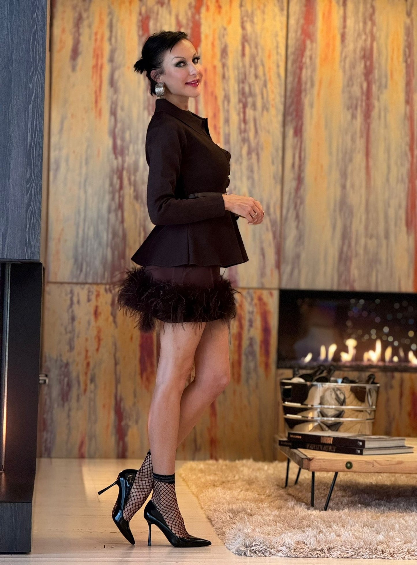 Cardigan Frances + belt brown