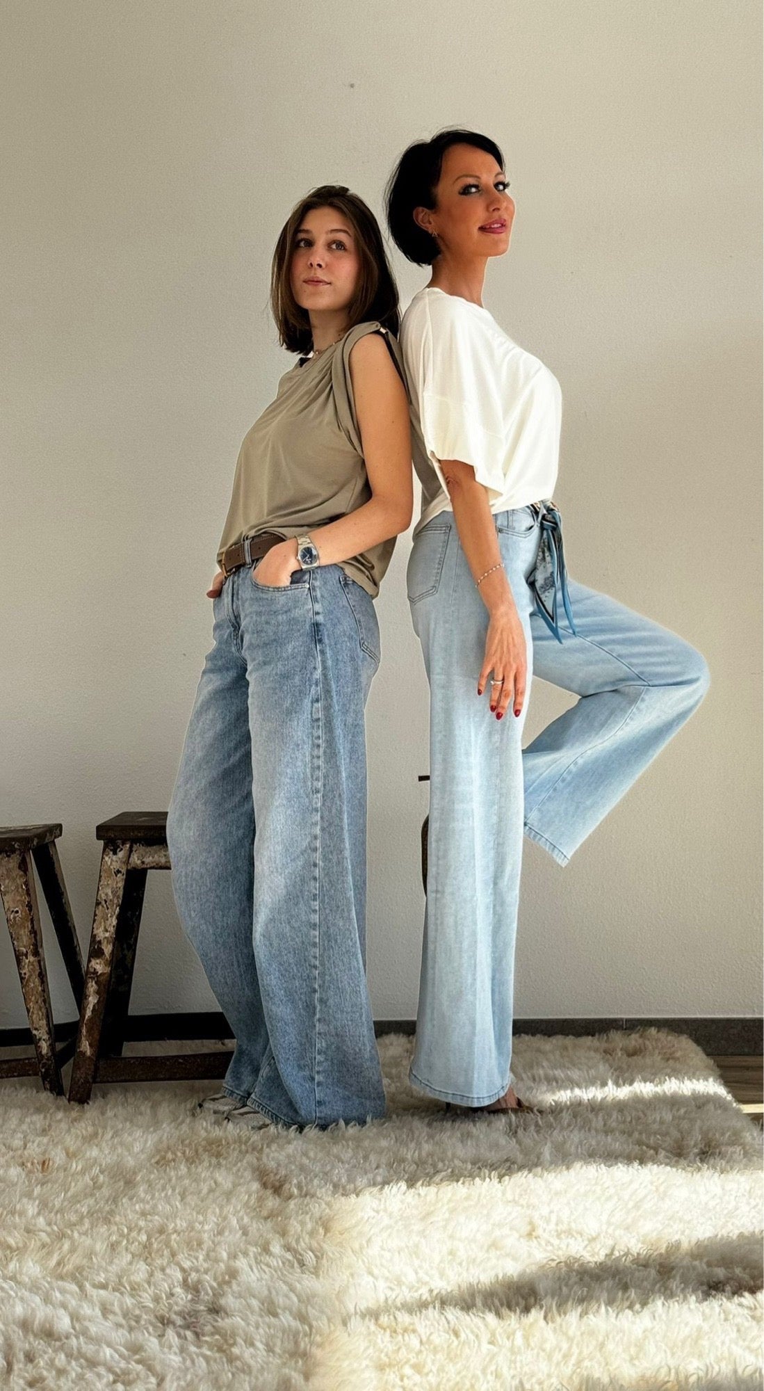 Jean bleu + ceinture