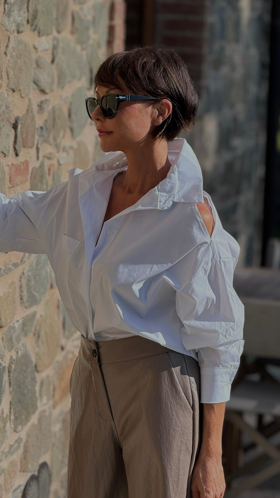 Blouse Vero open shoulder white