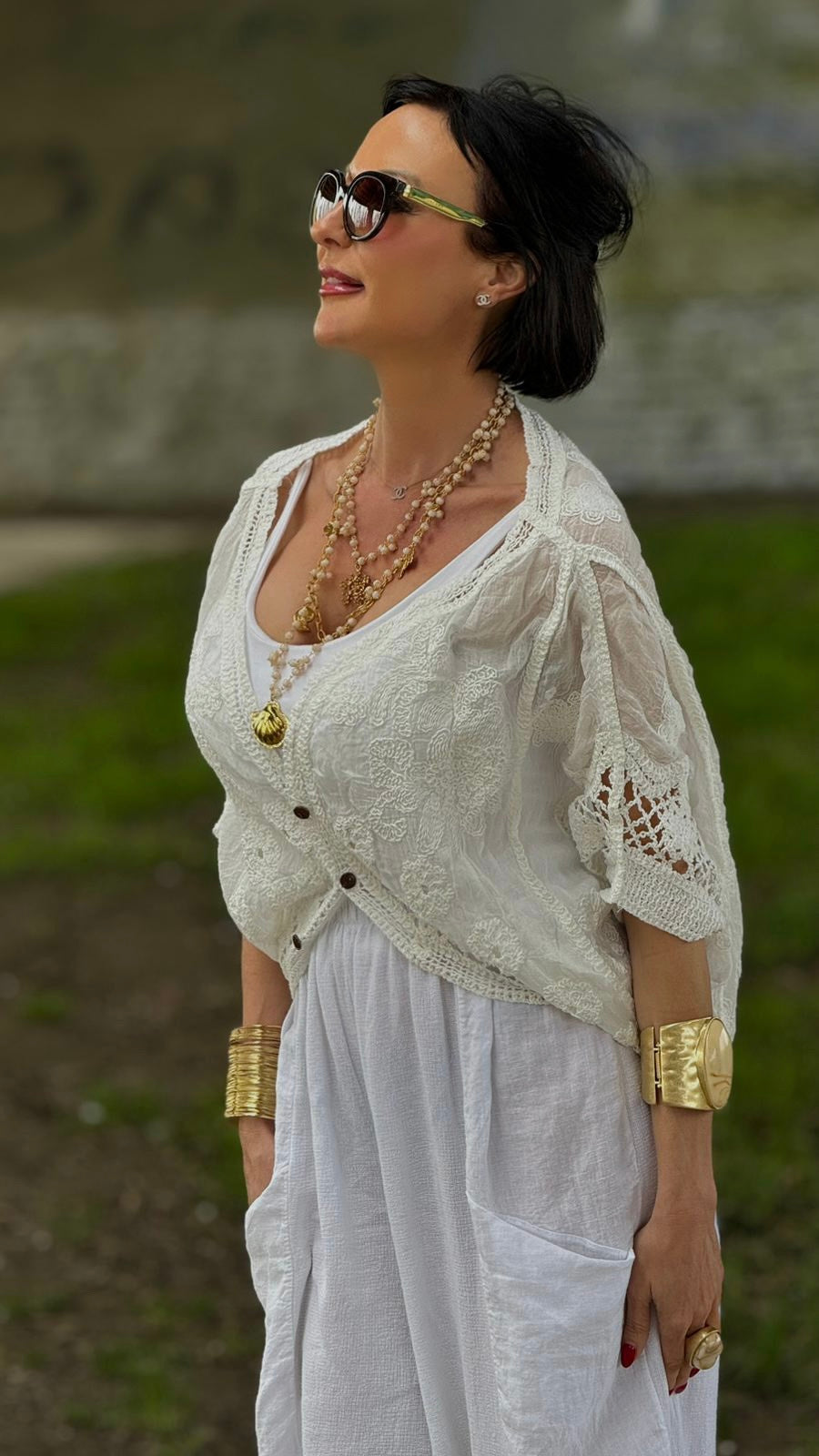 Jacket Scout crochet white