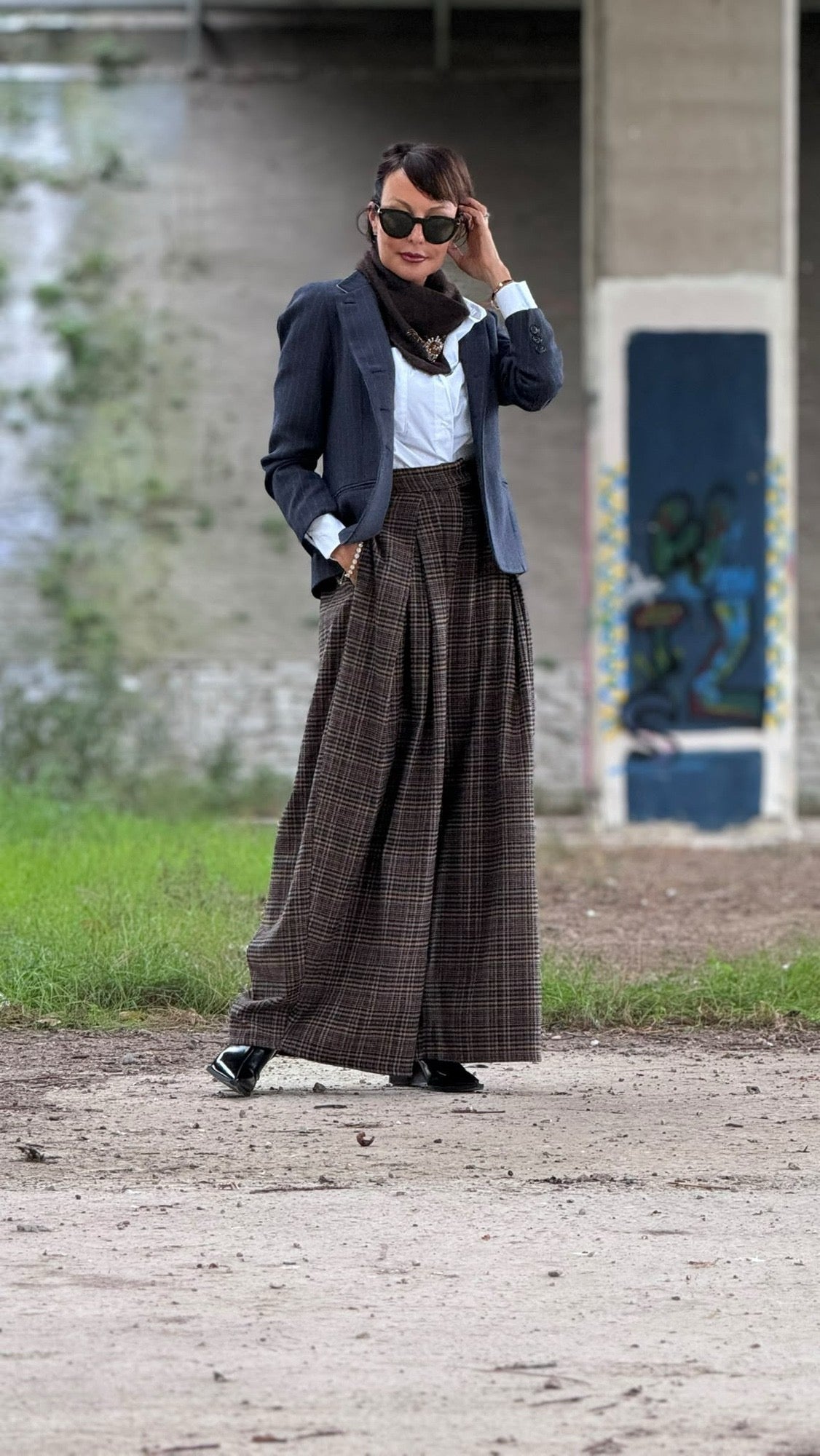 Pants Isola tartan camel