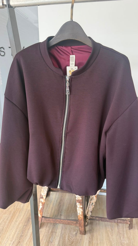 Jacket Donna bomber burgundy