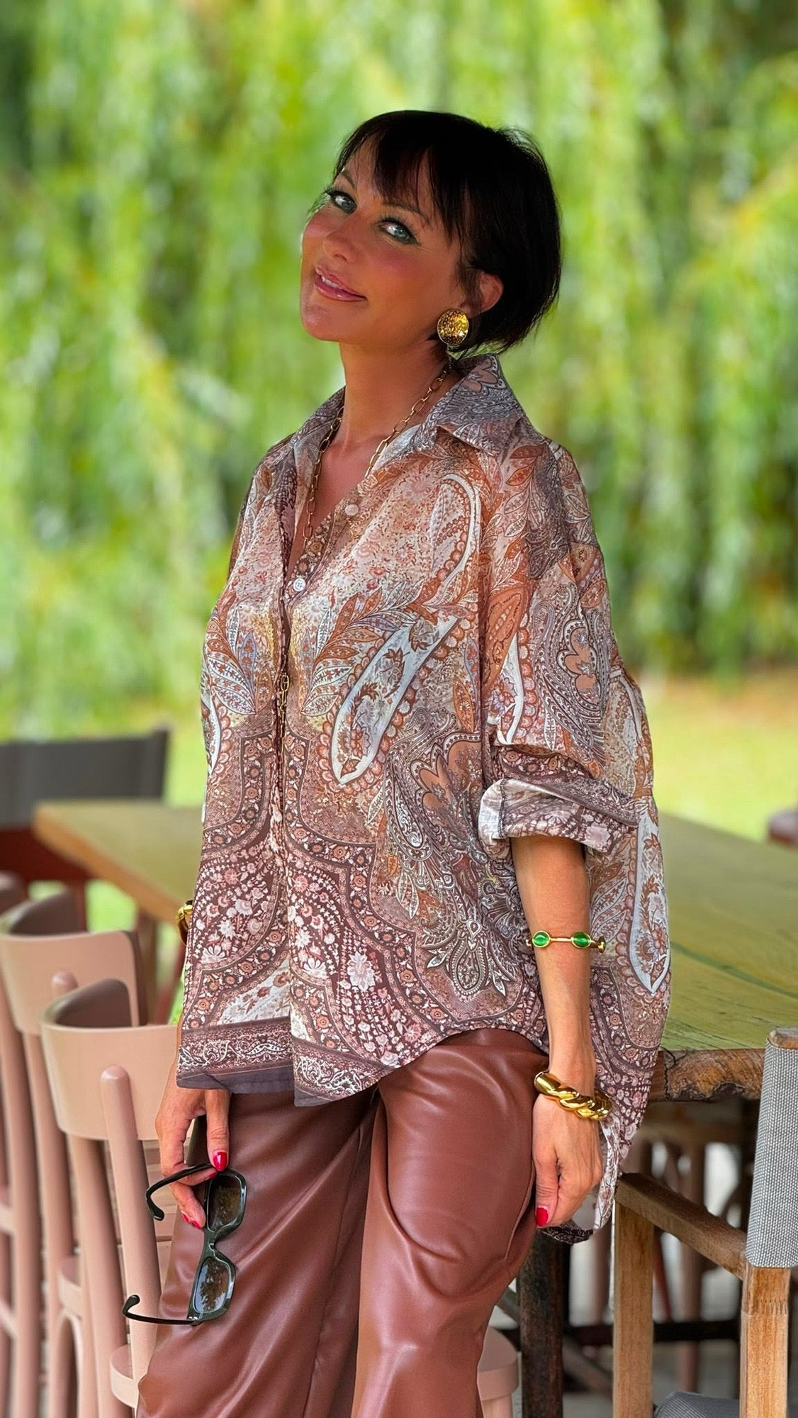 Blouse Stella printed orange