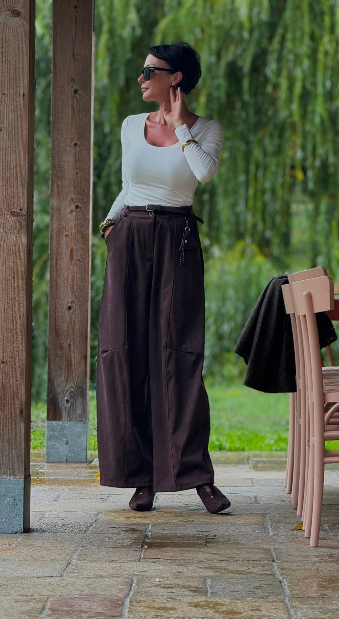 Pants Stella suede brown