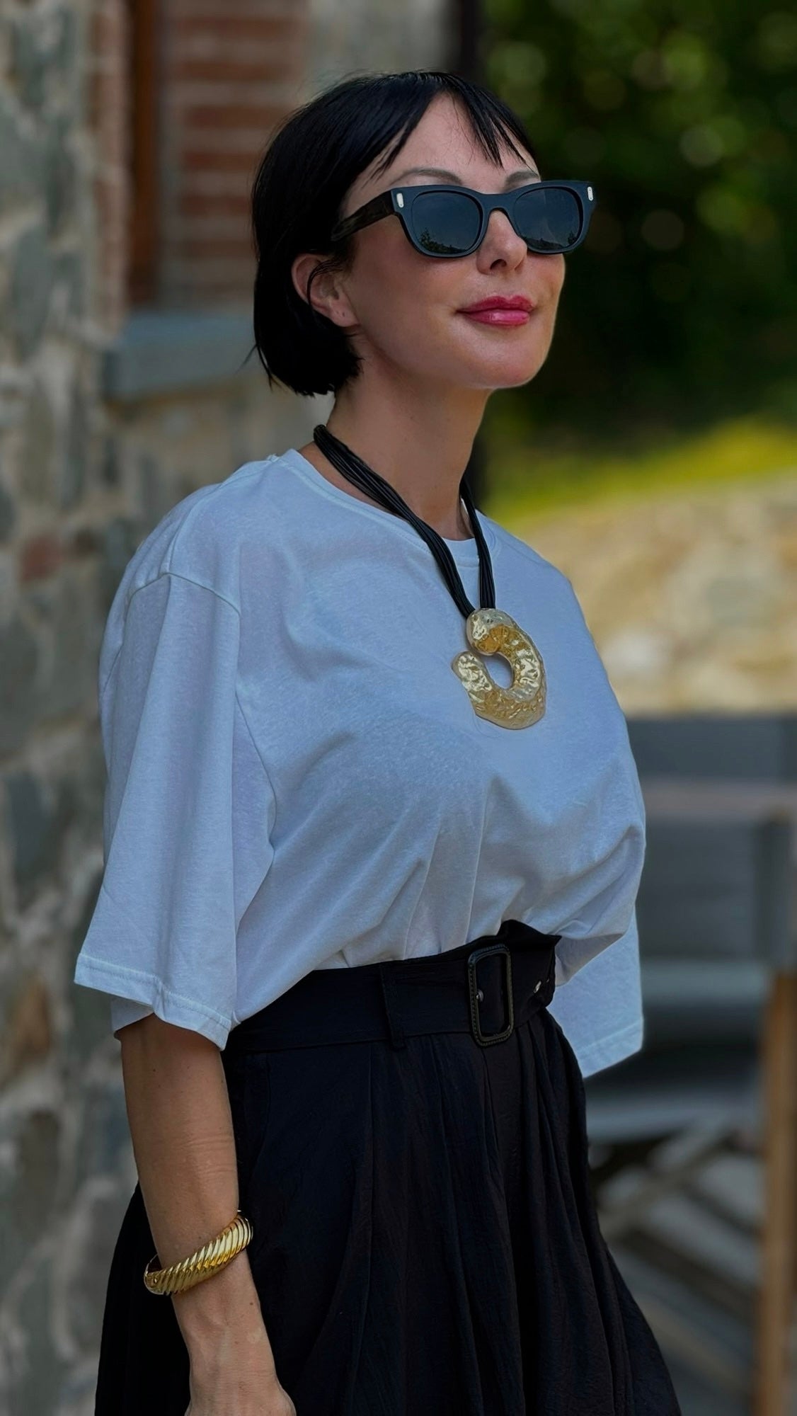 Tee Margritte uni white